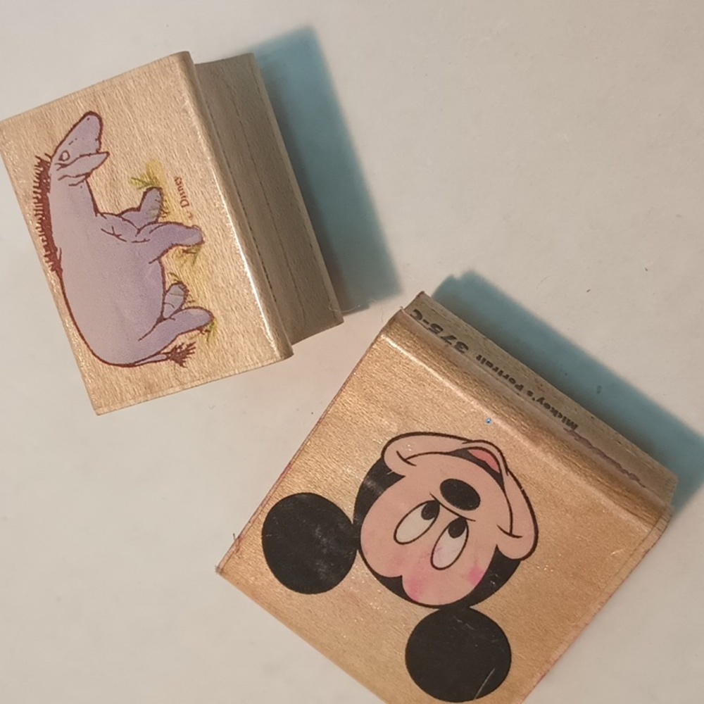 Disney Mickey & Eeyore Rubber Stamps